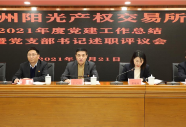 貴州陽(yáng)光產(chǎn)權(quán)黨委召開2021年度黨建工作總結(jié)會(huì)暨黨支部書記述職評(píng)議會(huì)